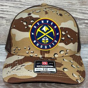 Denver Nuggets 3D Snapback Trucker Hat- Desert Camo/ Brown